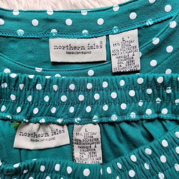 Northern Isles A-Line Skirt Set Polka Dots Pockets Pullover Short Sleeves - Picture 11 of 11